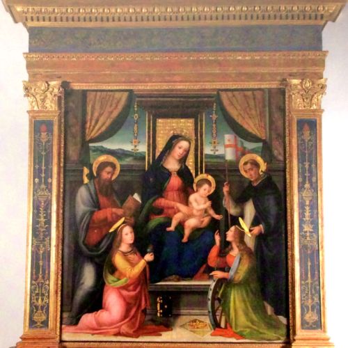 Madonna con Bambino e i Santi Lucia, Bartolomeo, Pietro Martire e Caterina d’Alessandria
